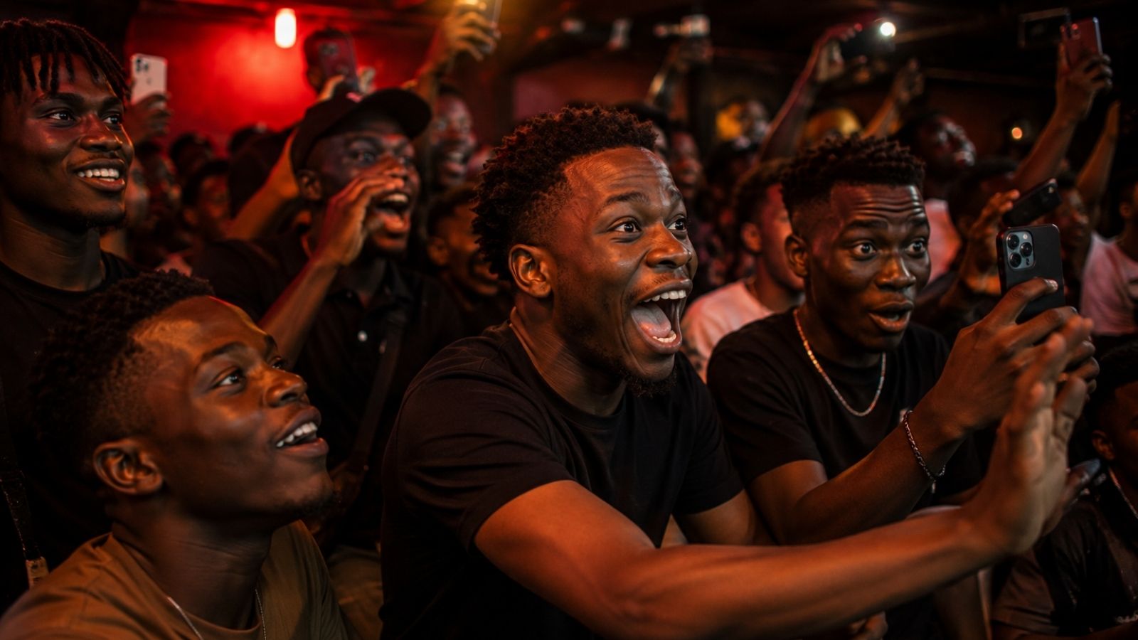 The crowd watching a match